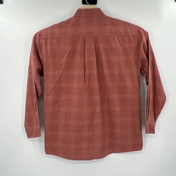 Talbots Men Long Sleeve Button Up Orange Shirt Size Large - Picture 11 of 11